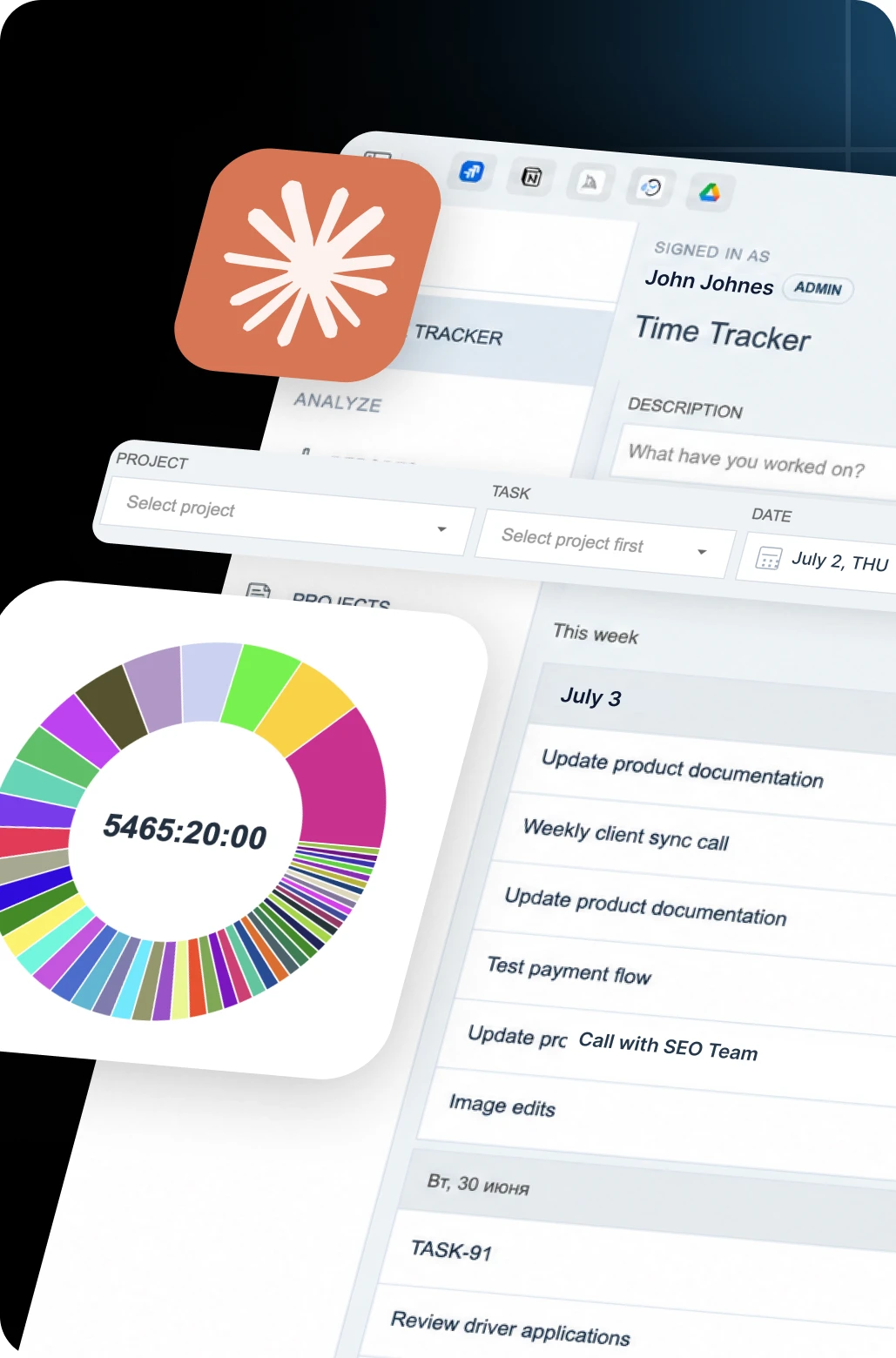 Synchron Time Tracker app