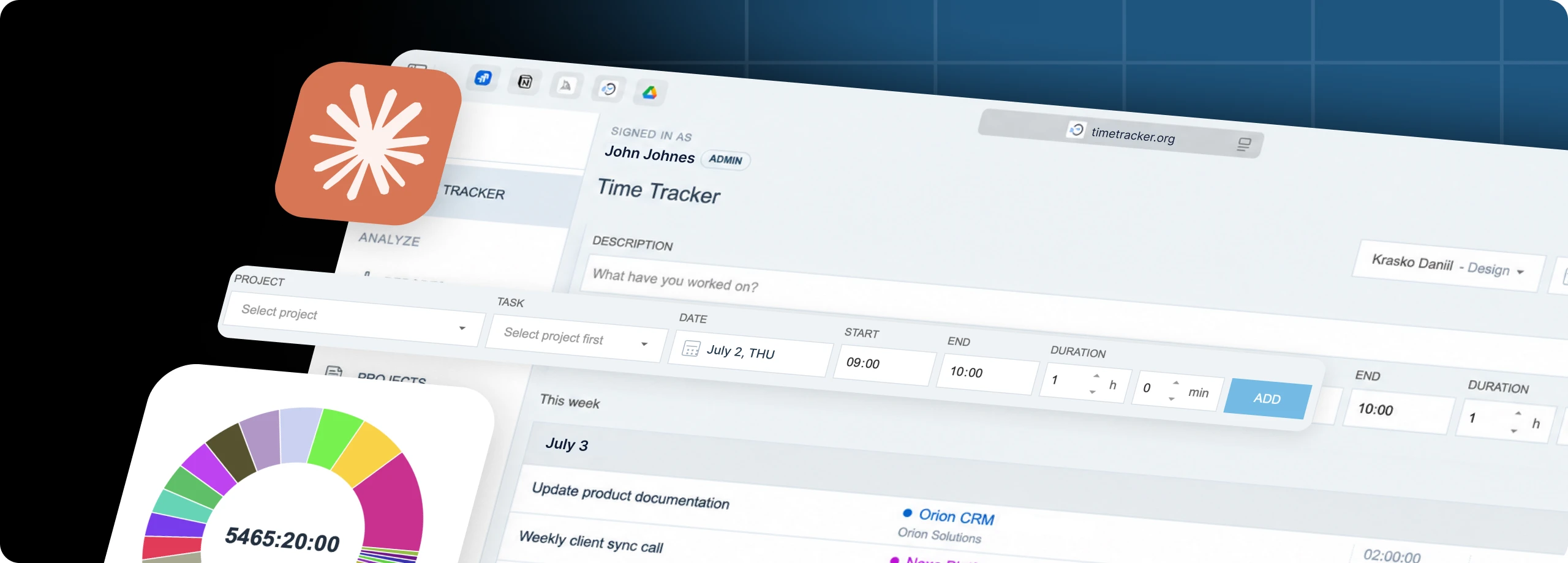 Synchron Time Tracker app