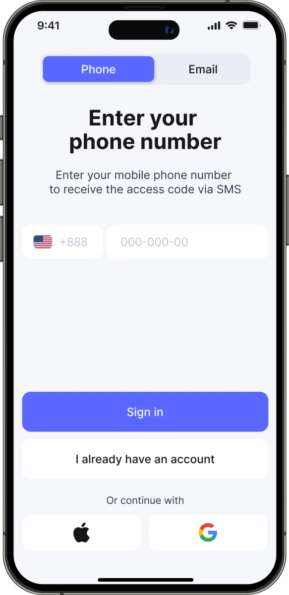 Second Number app screen