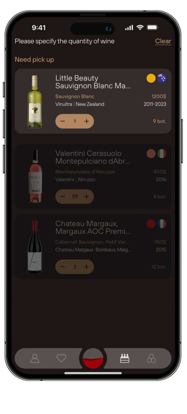 Vinsby app screen